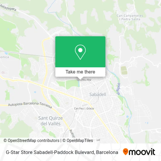 G-Star Store Sabadell-Paddock Bulevard map