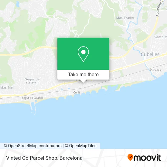 Vinted Go Parcel Shop map