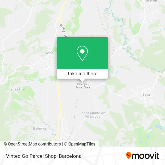 Vinted Go Parcel Shop map