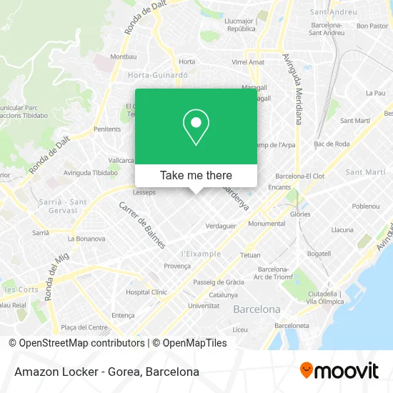 Amazon Locker - Gorea map