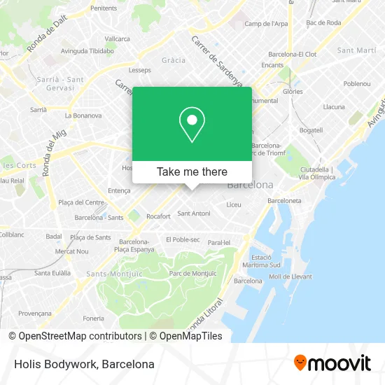 Holis Bodywork map