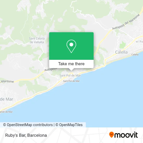 Ruby's Bar map