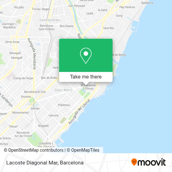 Lacoste Diagonal Mar map