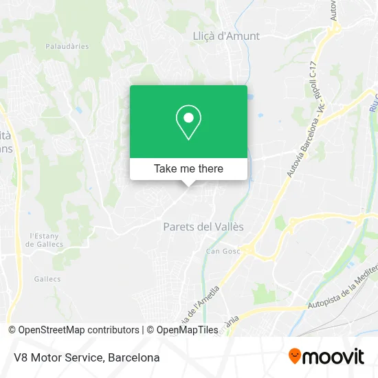 V8 Motor Service map