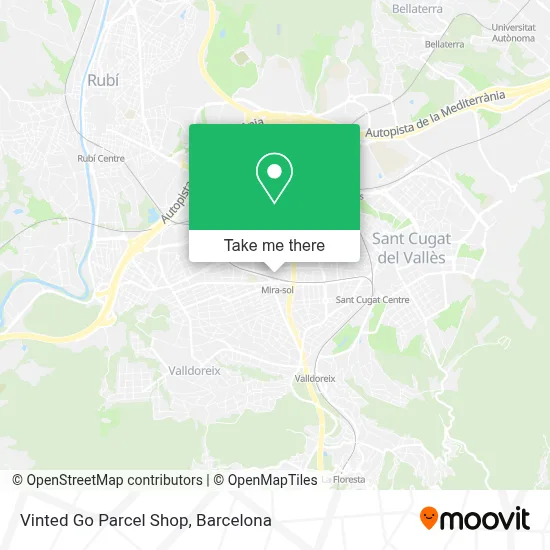 Vinted Go Parcel Shop map