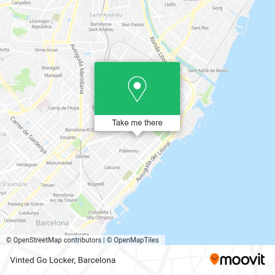 Vinted Go Locker map