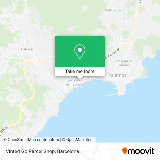 Vinted Go Parcel Shop map