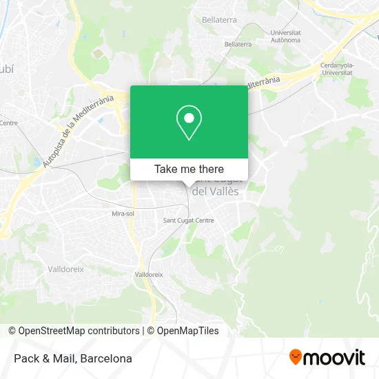 Pack & Mail map