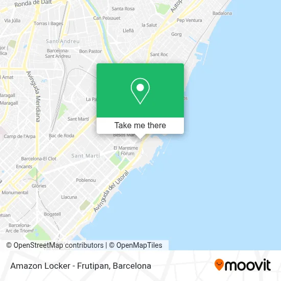 Amazon Locker - Frutipan map