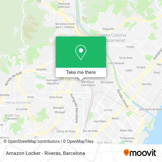 Amazon Locker - Riveras map