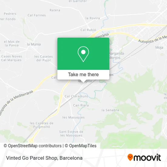 Vinted Go Parcel Shop map