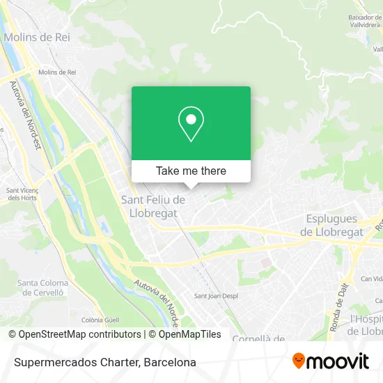 Supermercados Charter map