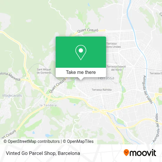 Vinted Go Parcel Shop map