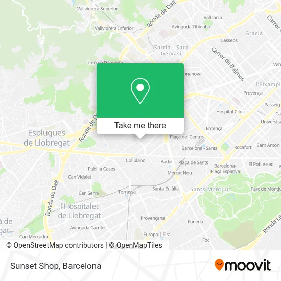 Sunset Shop map