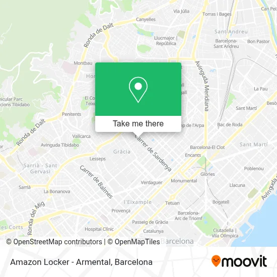 Amazon Locker - Armental map