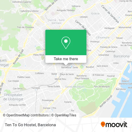 Ten To Go Hostel map
