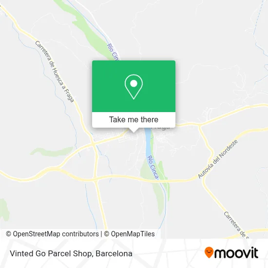 Vinted Go Parcel Shop map