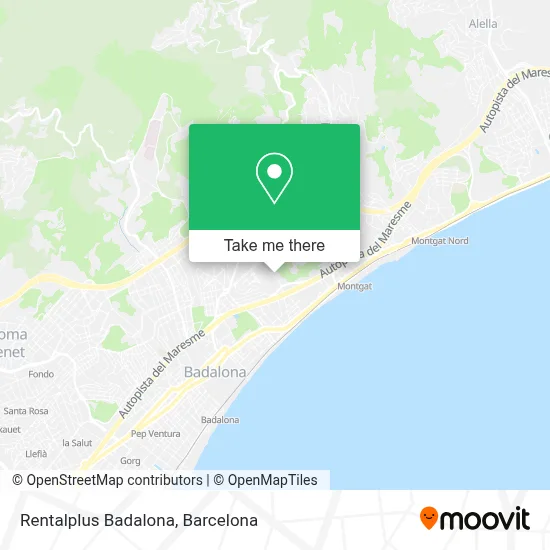 Rentalplus Badalona map