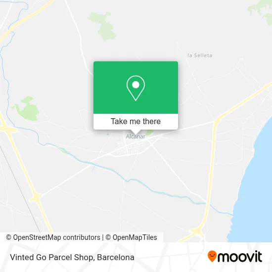 Vinted Go Parcel Shop map