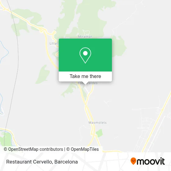 Restaurant Cervello map