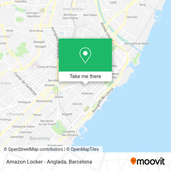 Amazon Locker - Anglada map