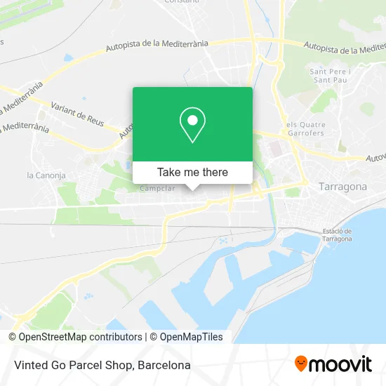 Vinted Go Parcel Shop map