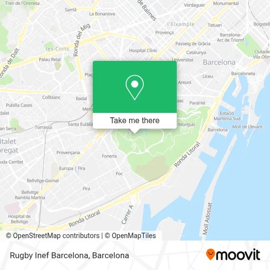 Rugby Inef Barcelona map