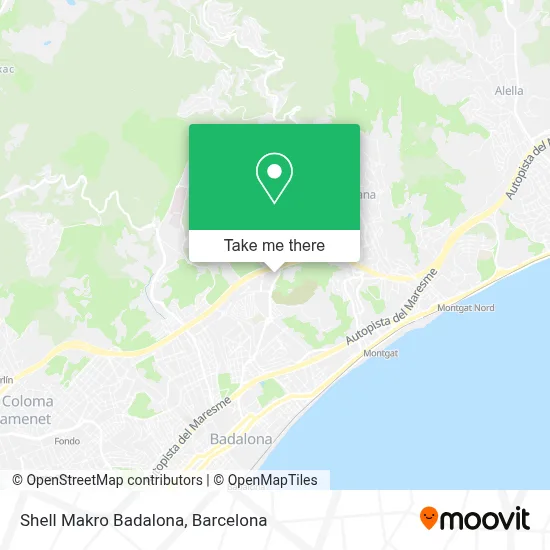 Shell Makro Badalona map