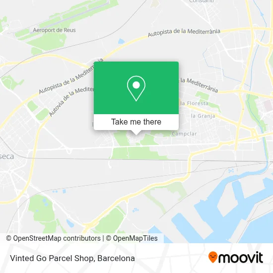 Vinted Go Parcel Shop map