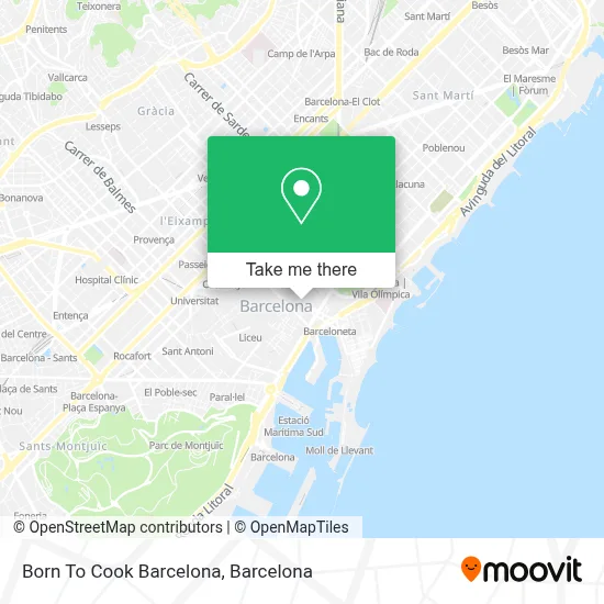 Born To Cook Barcelona map