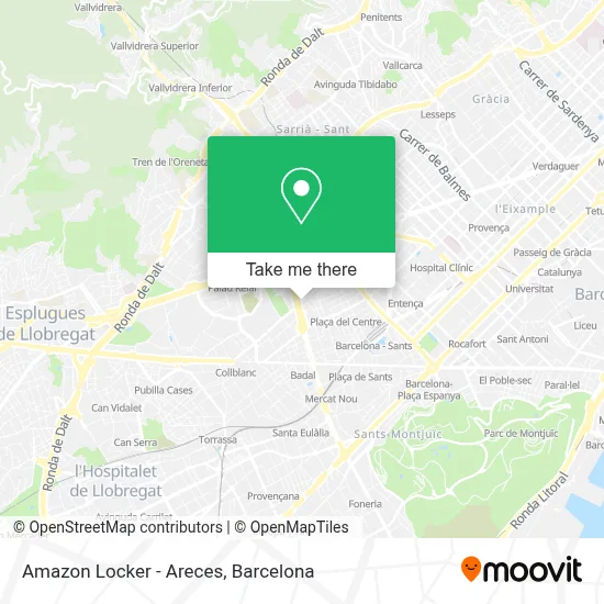 Amazon Locker - Areces map