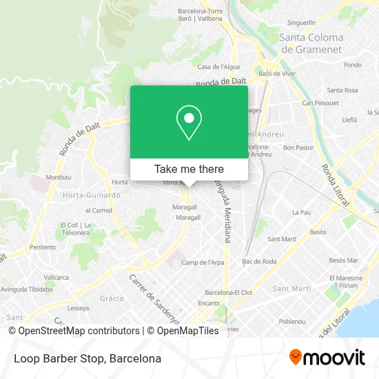 Loop Barber Stop map