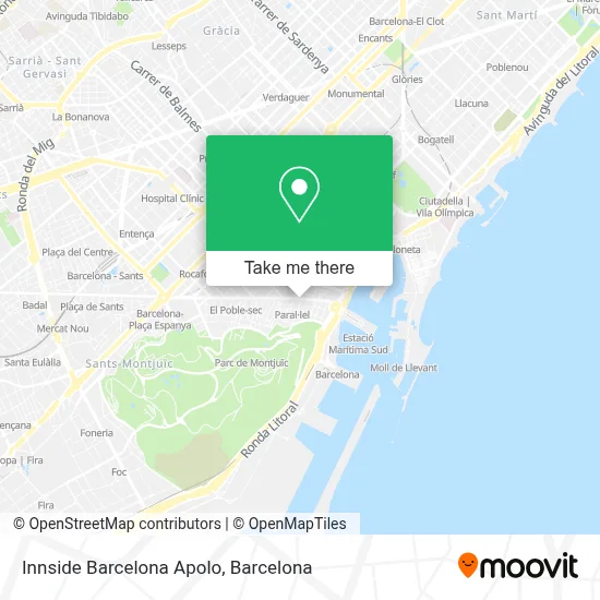 Innside Barcelona Apolo map