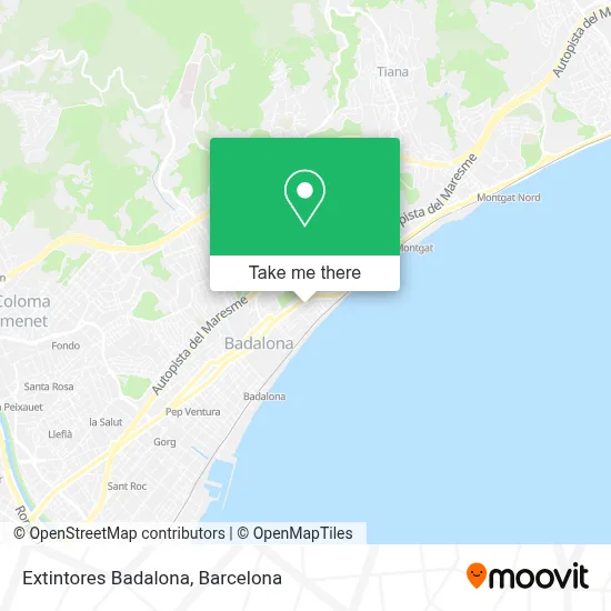 Extintores Badalona map