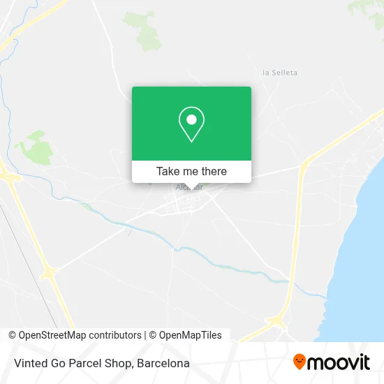 Vinted Go Parcel Shop map