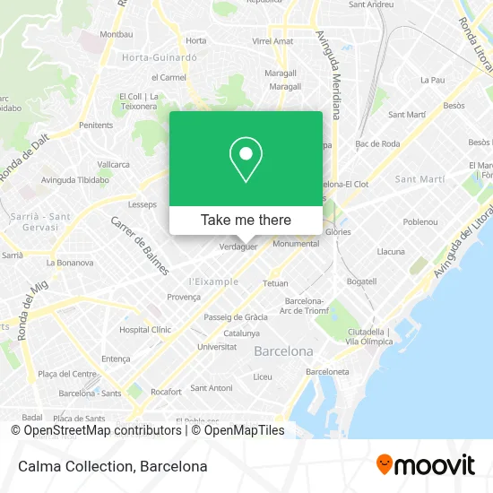 Calma Collection map