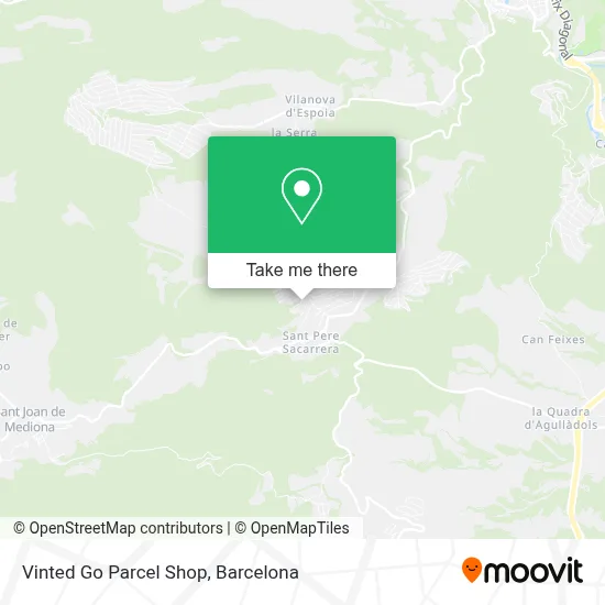 Vinted Go Parcel Shop map