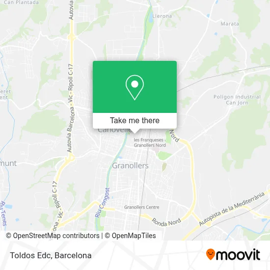 Toldos Edc map