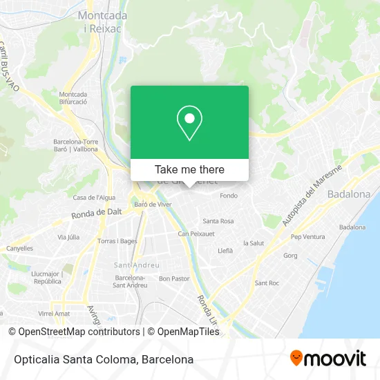 Opticalia Santa Coloma map