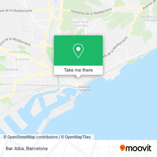 Bar  Alba map