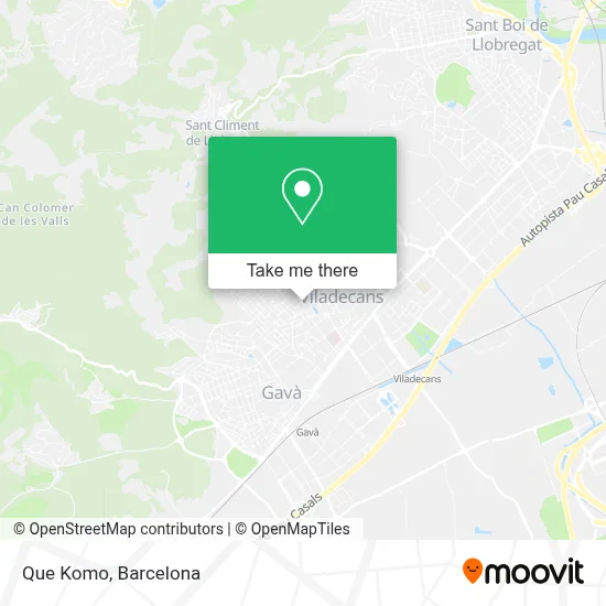 Que Komo map
