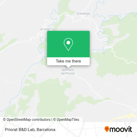 Priorat B&D Lab map
