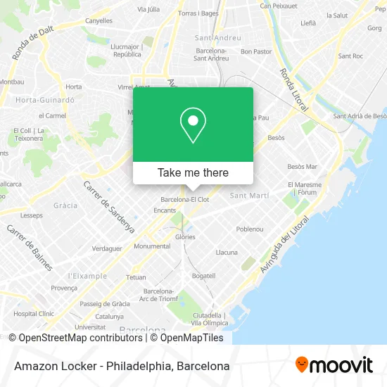 Amazon Locker - Philadelphia map