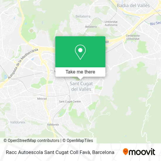 Racc Autoescola Sant Cugat Coll Favà map