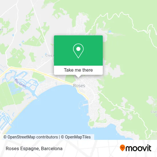 Roses Espagne map