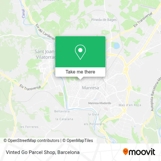 Vinted Go Parcel Shop map