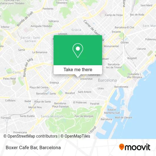 Boxer Cafe Bar map