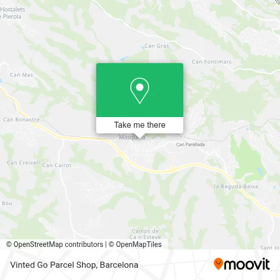 Vinted Go Parcel Shop map