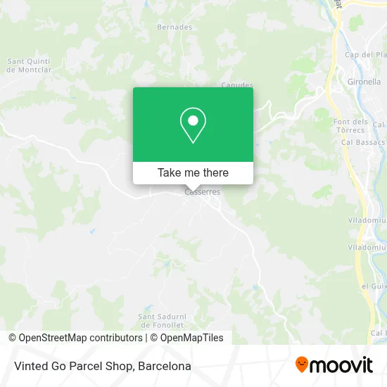 Vinted Go Parcel Shop map