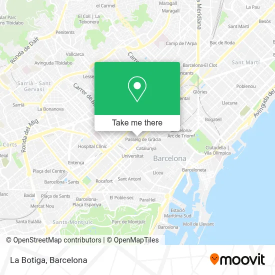 La Botiga map